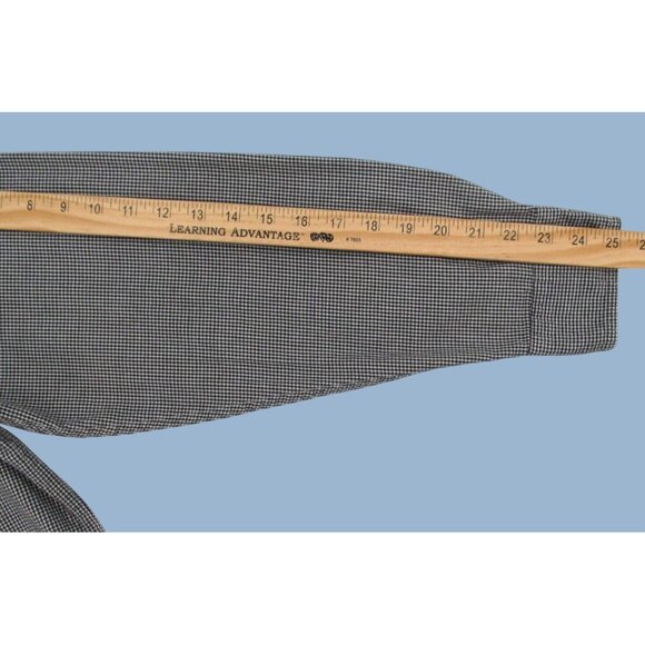 Vintage Chaps Ralph Lauren Button Up Shirt Mens XL Houndstooth Check Custom Fit - Picture 13 of 13